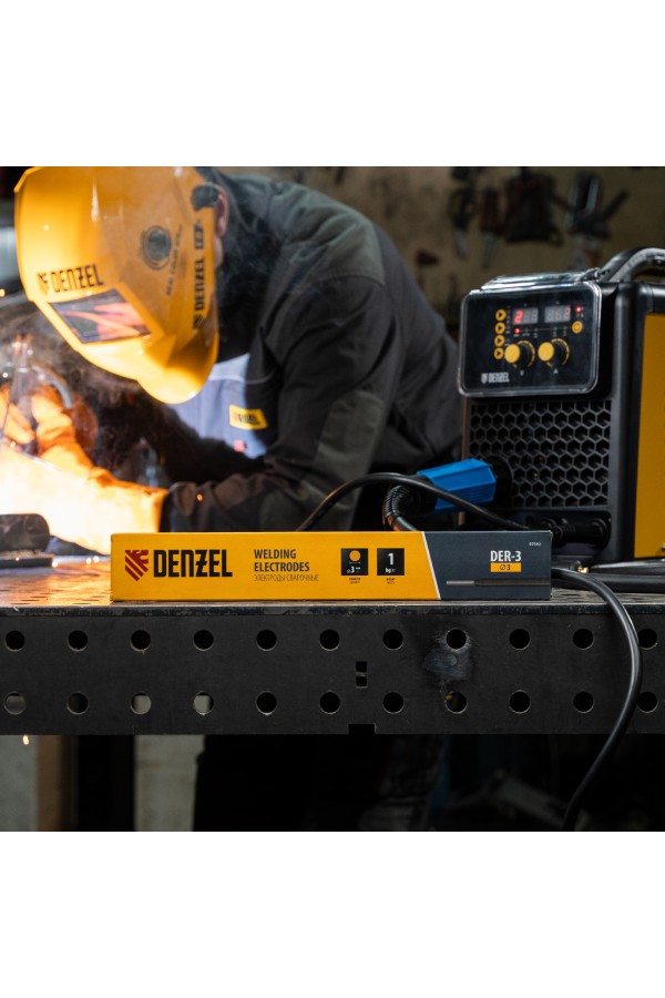Электроды DER-3, диам. 3 мм, 1 кг, рутиловое покрытие Denzel