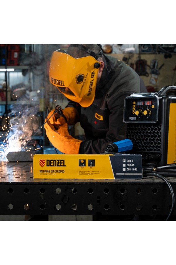 Электроды DER-3, диам. 3 мм, 5 кг, рутиловое покрытие Denzel