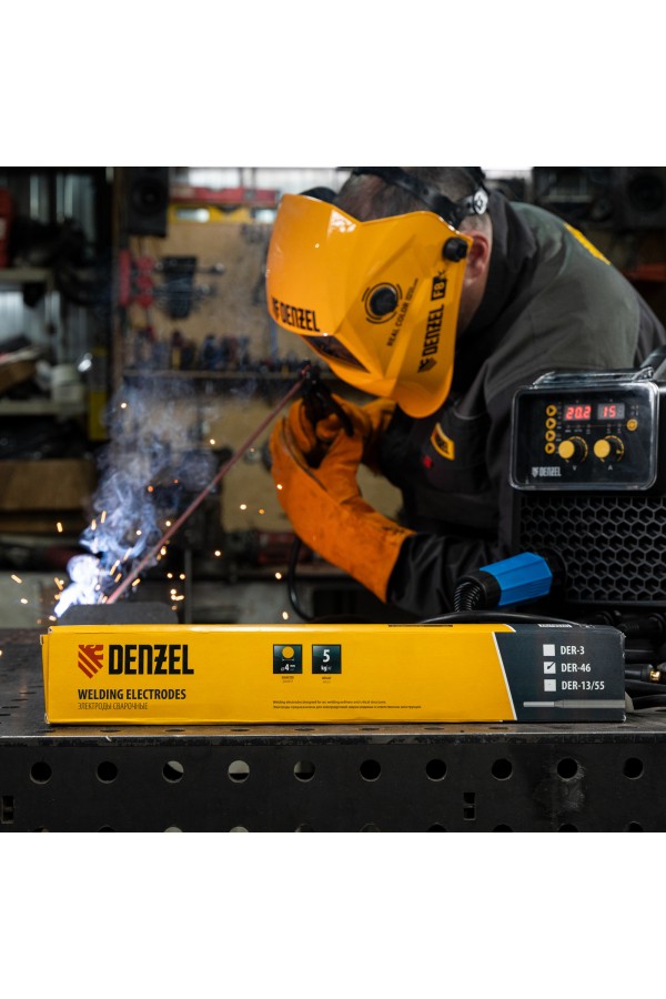 Электроды DER-46, диам. 4 мм, 5 кг, рутиловое покрытие Denzel