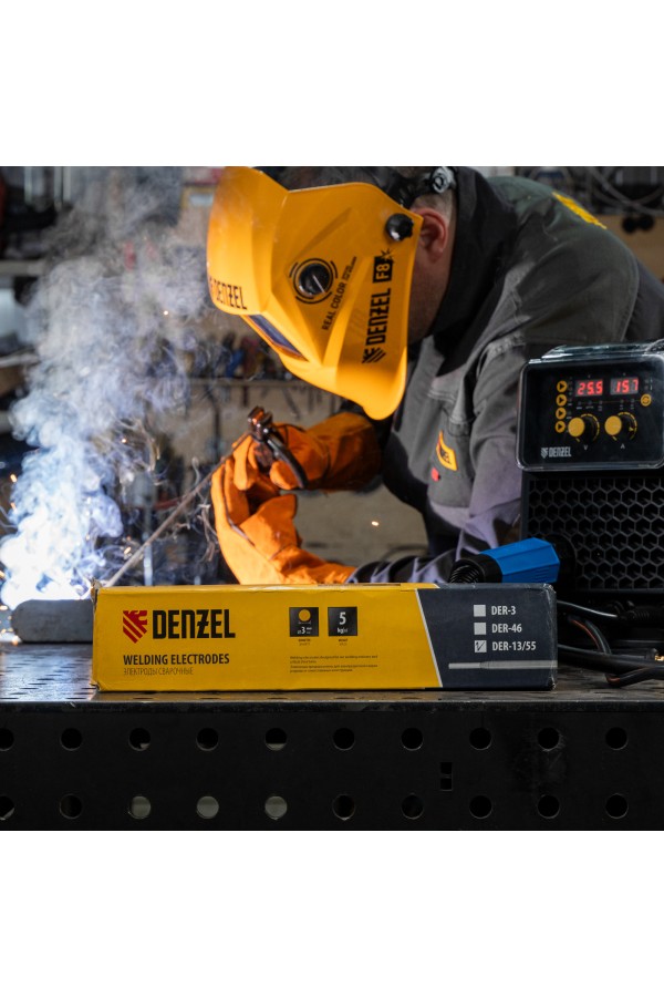 Электроды DER-13/55, диам. 3 мм, 5 кг, основное покрытие Denzel