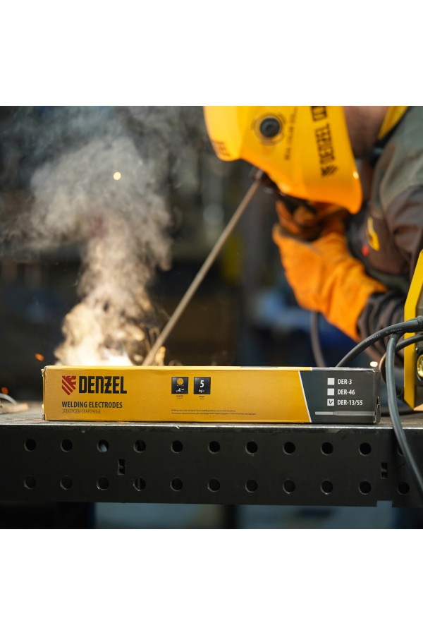 Электроды DER-13/55, диам. 4 мм, 5 кг, основное покрытие Denzel