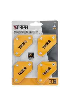 Набор из 4 магнитных фиксаторов для сварочных работ Denzel