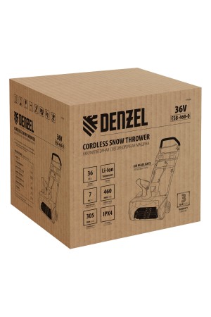 Снегоуборочная машина аккумуляторная, ESB-460-0, Li-Ion, 36В Denzel