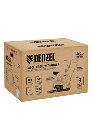 Бензиновая снегоуборочная машина SB 460 E, 99cc, эл.старт, шнек SnowCrusher Denzel