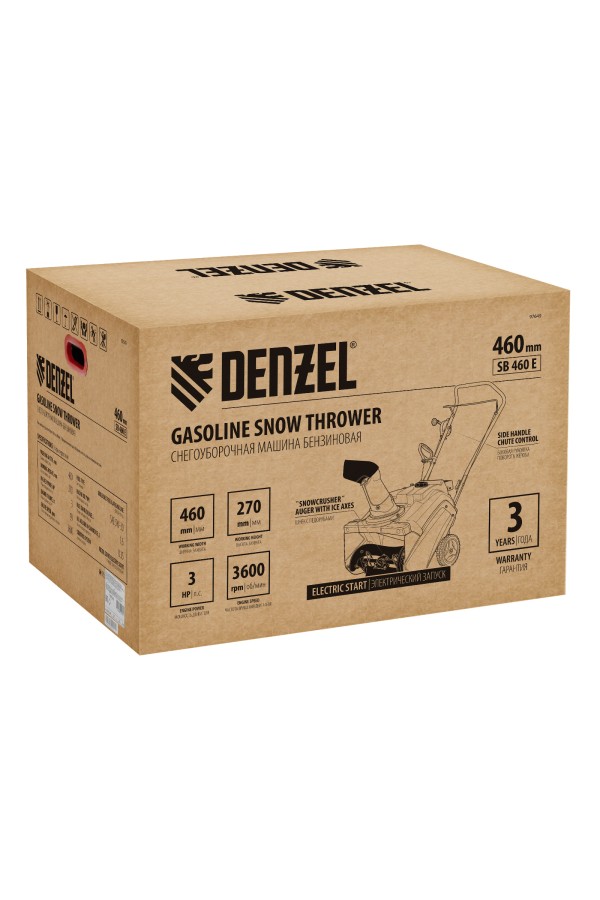 Бензиновая снегоуборочная машина SB 460 E, 99cc, эл.старт, шнек SnowCrusher Denzel