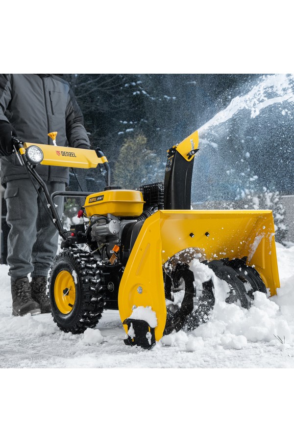Бензиновая снегоуборочная машина SB 560 LP, 212 cc, электростартер, фара Denzel