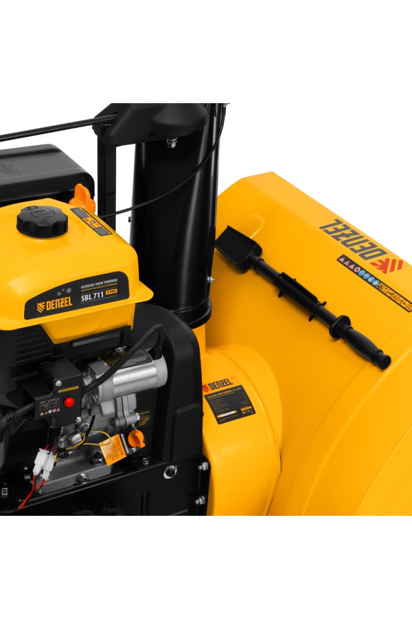 Бензиновая снегоуборочная машина SBL 711D PRO, 302cc, эл.старт, фара, обогрев, блок. дифф. Denzel
