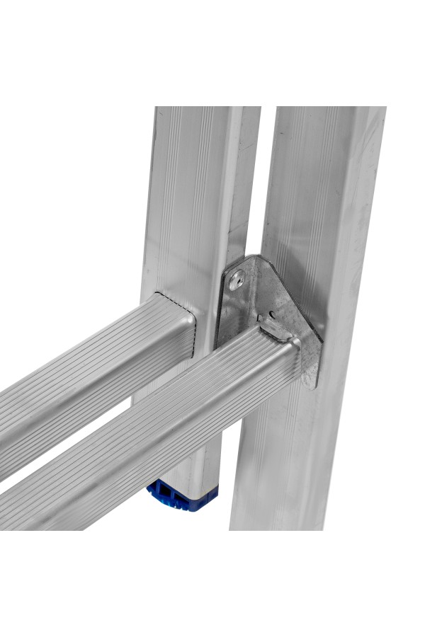 Лестница, 3 х 6 ступеней, алюминиевая, трехсекционная, Сибртех