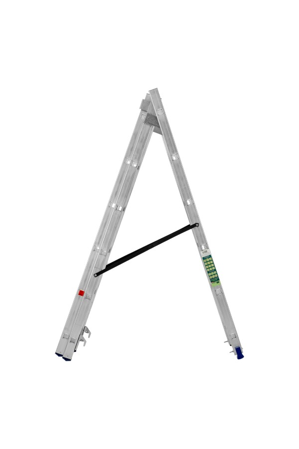 Лестница, 3 х 6 ступеней, алюминиевая, трехсекционная, Сибртех