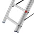 Лестница, 3 х 7 ступеней, алюминиевая, трехсекционная, Россия, Сибртех