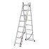 Лестница, 3 х 8 ступеней, алюминиевая, трехсекционная, Россия, Сибртех