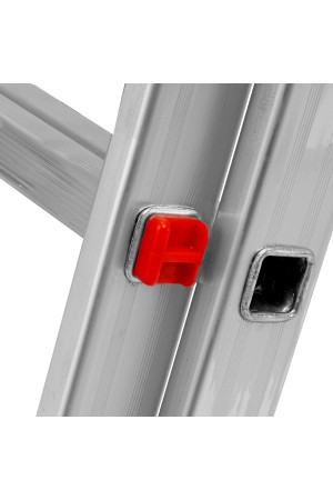 Лестница, 3 х 8 ступеней, алюминиевая, трехсекционная, Россия, Сибртех