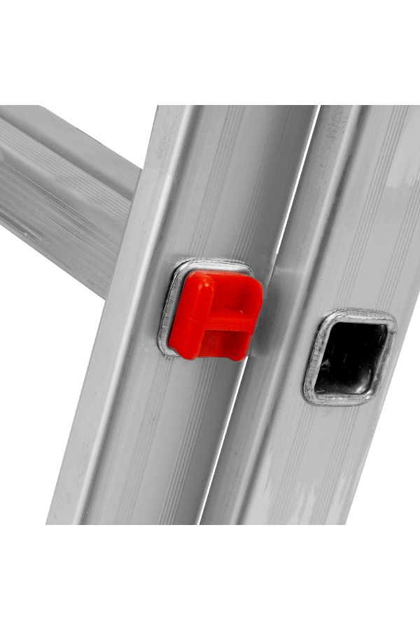 Лестница, 3 х 8 ступеней, алюминиевая, трехсекционная, Сибртех