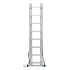 Лестница, 3 х 8 ступеней, алюминиевая, трехсекционная, Россия, Сибртех