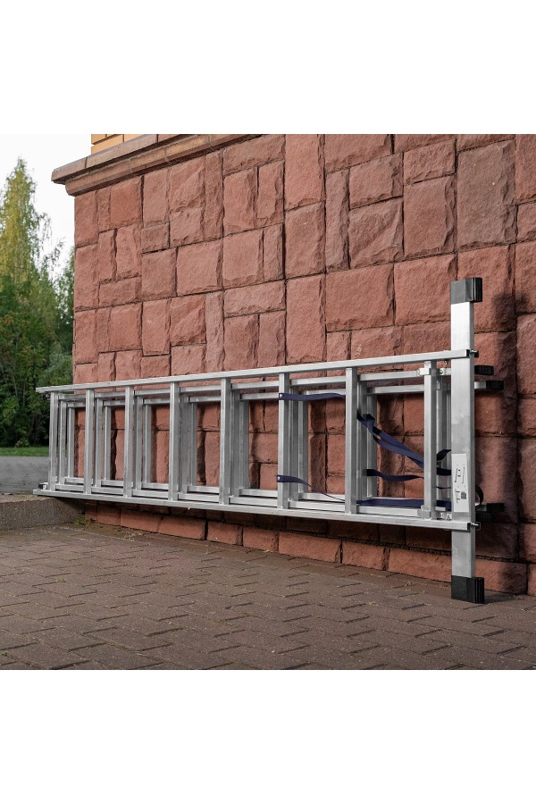 Лестница, 3 х 8 ступеней, алюминиевая, трехсекционная, Сибртех