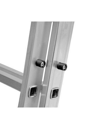 Лестница, 3 х 9 ступеней, алюминиевая, трехсекционная, Россия, Сибртех