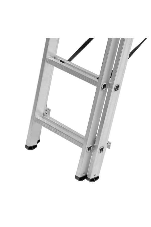 Лестница, 3 х 9 ступеней, алюминиевая, трехсекционная, Сибртех