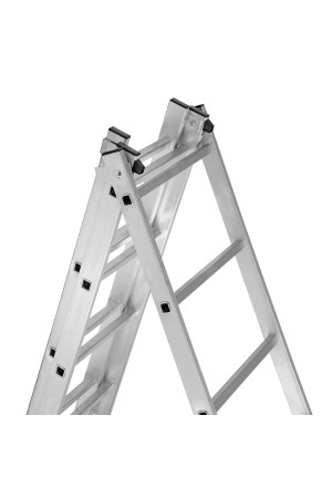 Лестница, 3 х 9 ступеней, алюминиевая, трехсекционная, Россия, Сибртех
