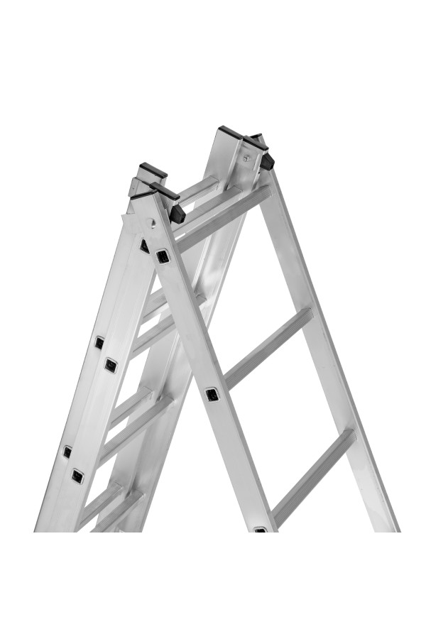 Лестница, 3 х 9 ступеней, алюминиевая, трехсекционная, Сибртех