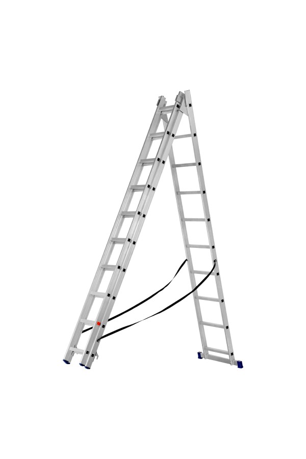 Лестница, 3 х 10 ступеней, алюминиевая, трехсекционная, Сибртех
