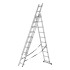 Лестница, 3 х 10 ступеней, алюминиевая, трехсекционная, Россия, Сибртех