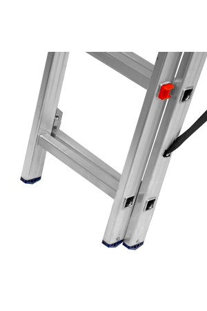 Лестница, 3 х 10 ступеней, алюминиевая, трехсекционная, Россия, Сибртех