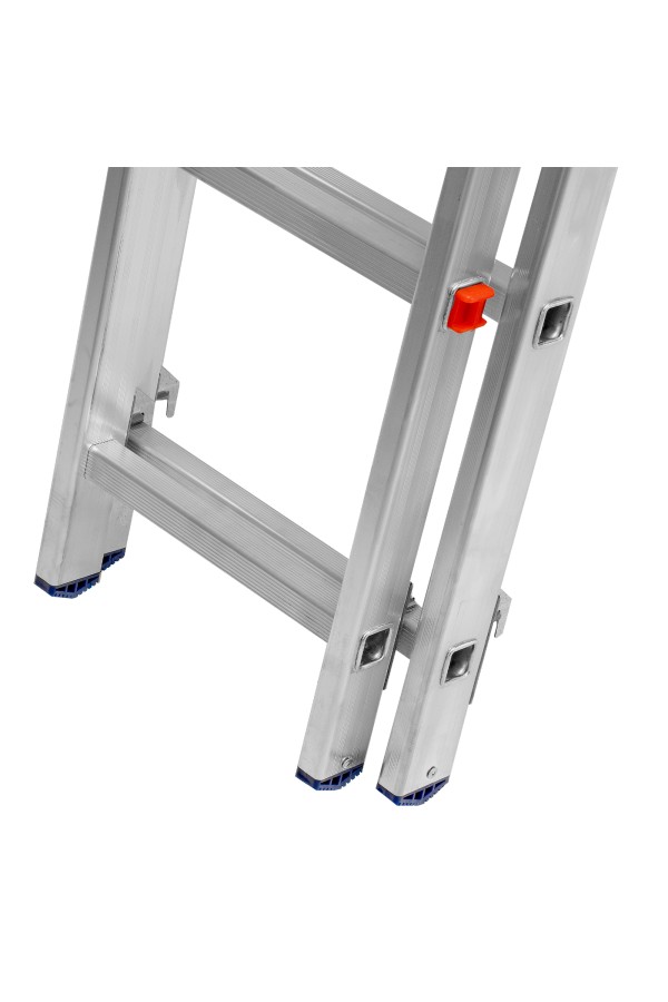 Лестница, 3 х 11 ступеней, алюминиевая, трехсекционная, Сибртех