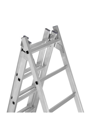 Лестница, 3 х 11 ступеней, алюминиевая, трехсекционная, Россия, Сибртех