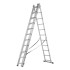 Лестница, 3 х 11 ступеней, алюминиевая, трехсекционная, Россия, Сибртех
