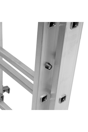 Лестница, 3 х 12 ступеней, алюминиевая, трехсекционная, Россия, Сибртех