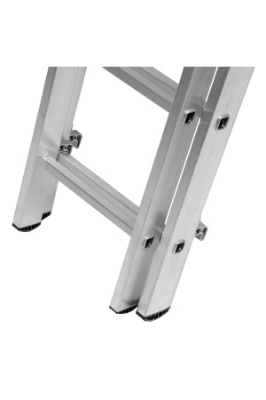 Лестница, 3 х 12 ступеней, алюминиевая, трехсекционная, Россия, Сибртех