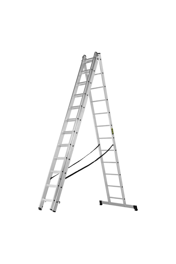 Лестница, 3 х 12 ступеней, алюминиевая, трехсекционная, Сибртех