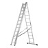 Лестница, 3 х 12 ступеней, алюминиевая, трехсекционная, Россия, Сибртех