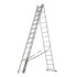 Лестница, 3 х 14 ступеней, алюминиевая, трехсекционная, Россия, Сибртех
