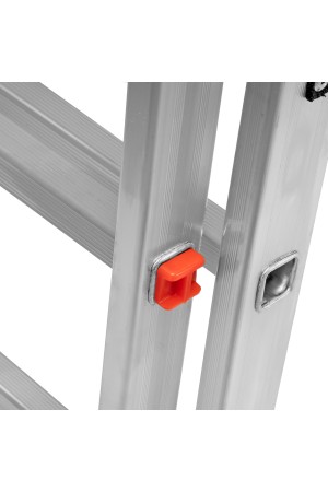 Лестница, 3 х 14 ступеней, алюминиевая, трехсекционная, Россия, Сибртех