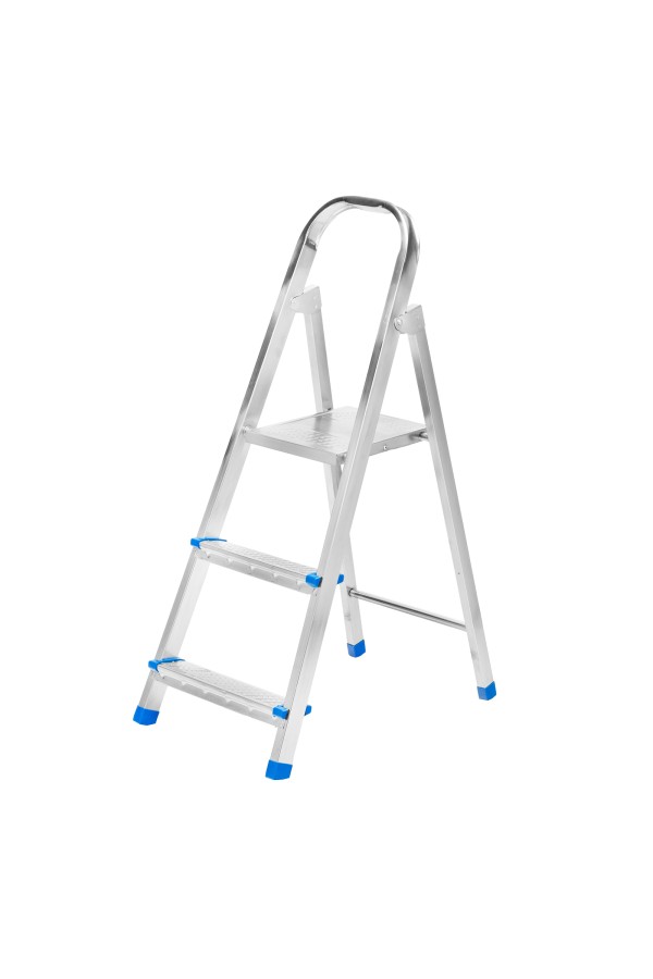 Стремянка, 3 ступени, стальная, оцинкованная Сибртех