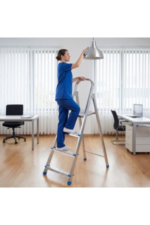 Стремянка, 4 ступени, стальная, оцинкованная Сибртех