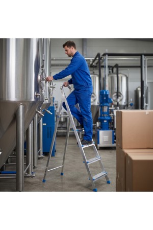 Стремянка, 5 ступеней, стальная, оцинкованная Сибртех