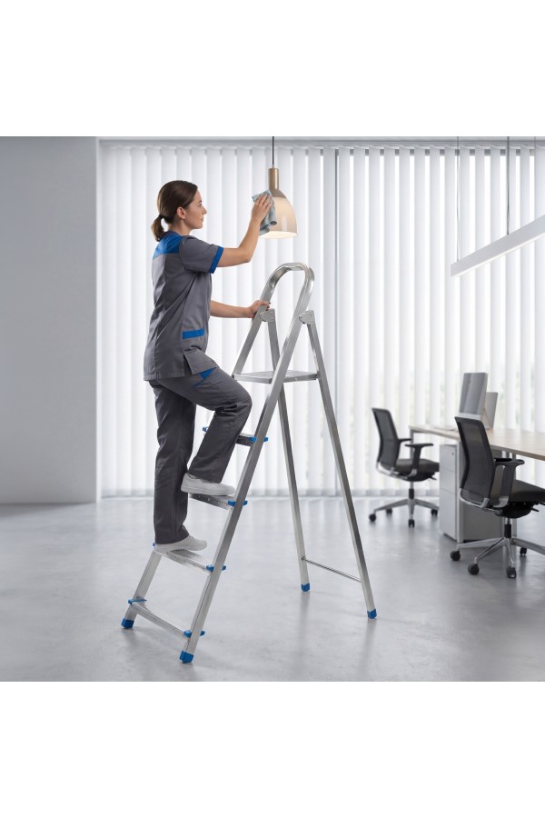 Стремянка, 5 ступеней, стальная, оцинкованная Сибртех