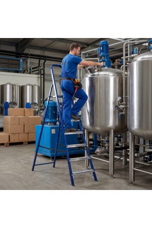 Стремянка, 7 ступеней, стальная, Россия, Сибртех