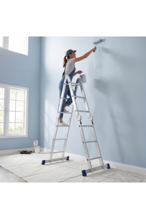 Лестница шарнирная алюминиевая, 4 х 3 ступени, Россия, Сибртех