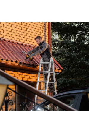 Лестница шарнирная алюминиевая, 4 х 5 ступеней, Россия, Сибртех