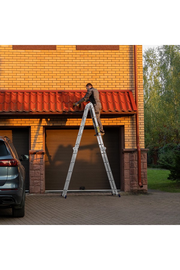 Лестница шарнирная алюминиевая, 4 х 5 ступеней, Сибртех