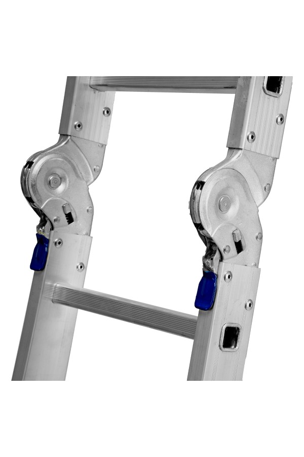 Лестница шарнирная алюминиевая, 2 х 4 + 2 х 5, Сибртех