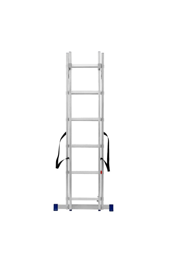 Лестница, 2 х 6 ступеней, алюминиевая, двухсекционная, Сибртех