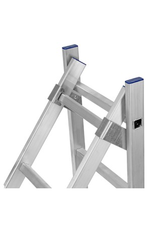 Лестница, 2 х 7 ступеней, алюминиевая, двухсекционная, Россия, Сибртех