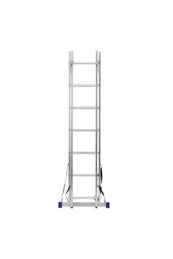 Лестница, 2 х 7 ступеней, алюминиевая, двухсекционная, Сибртех