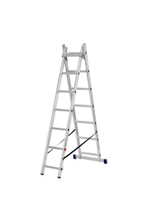 Лестница, 2 х 7 ступеней, алюминиевая, двухсекционная, Россия, Сибртех