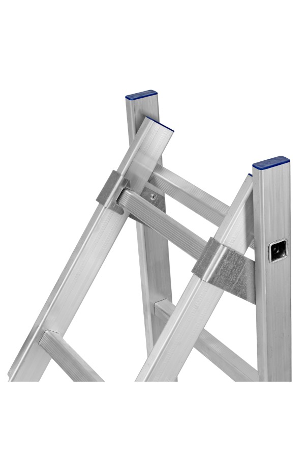 Лестница, 2 х 8 ступеней, алюминиевая, двухсекционная, Сибртех