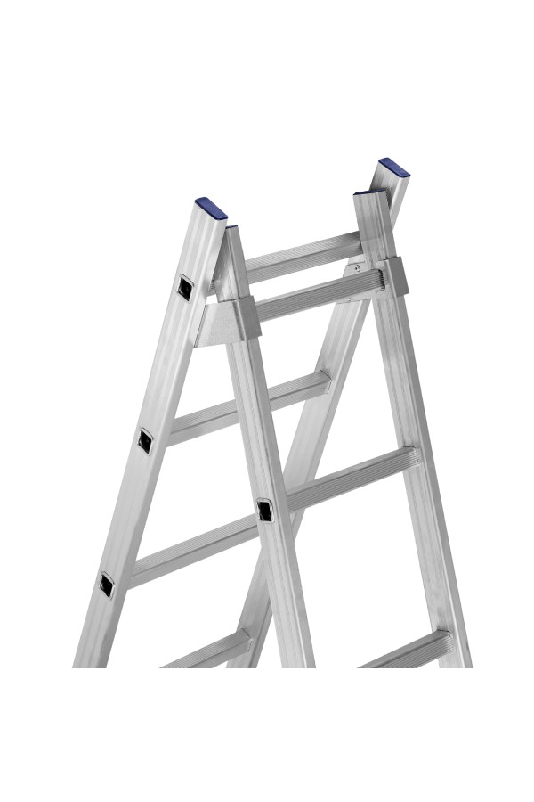 Лестница, 2 х 10 ступеней, алюминиевая, двухсекционная, Сибртех